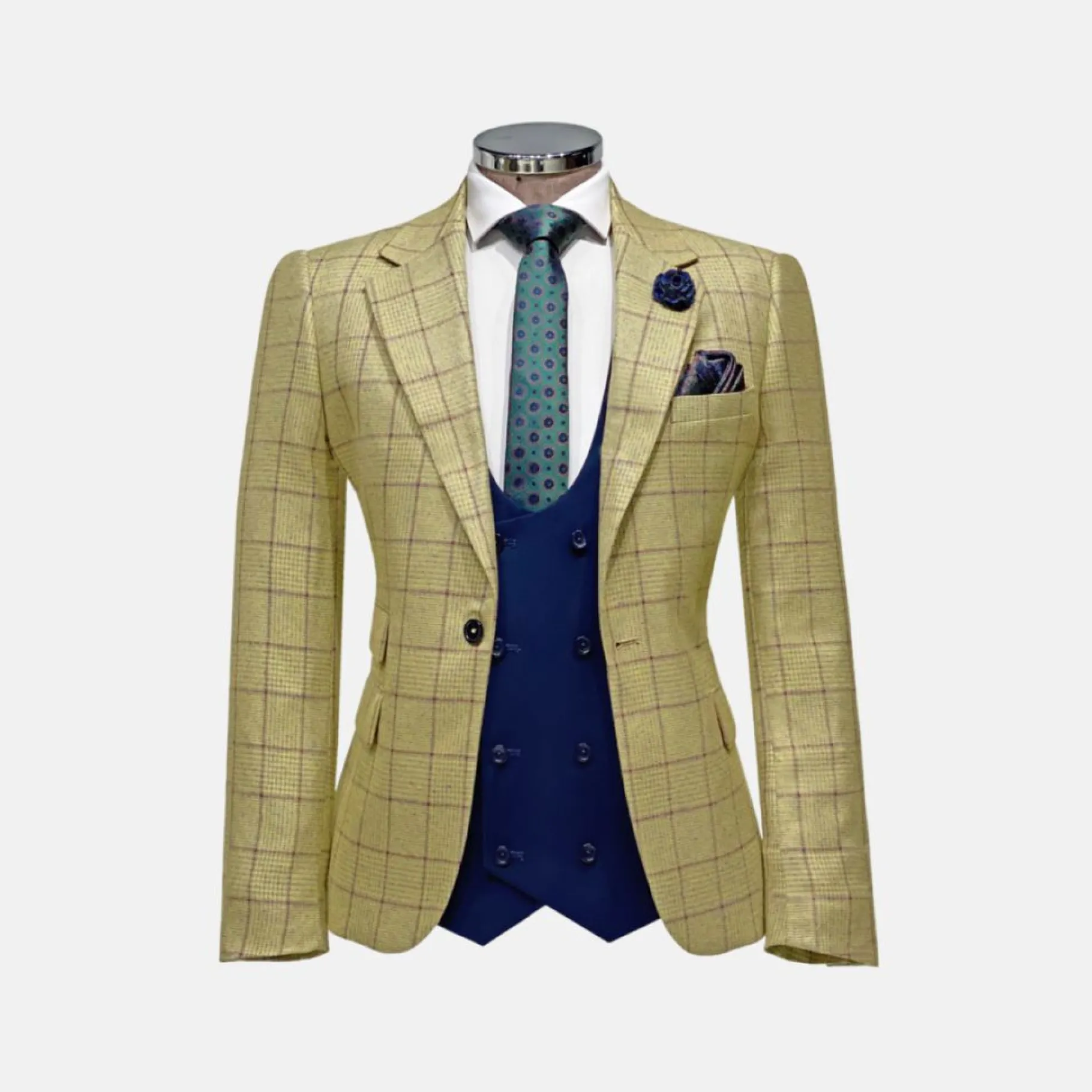 New Edition Fashion Andrew II Vested Plaid Suit> Suits