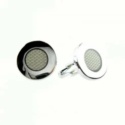 New Edition Fashion Castin Round Two Tone Cuff Links> Cufflinks