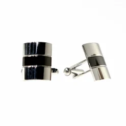 New Edition Fashion Court Rectangle Two Tone Cuff Links><noscript><img width=
