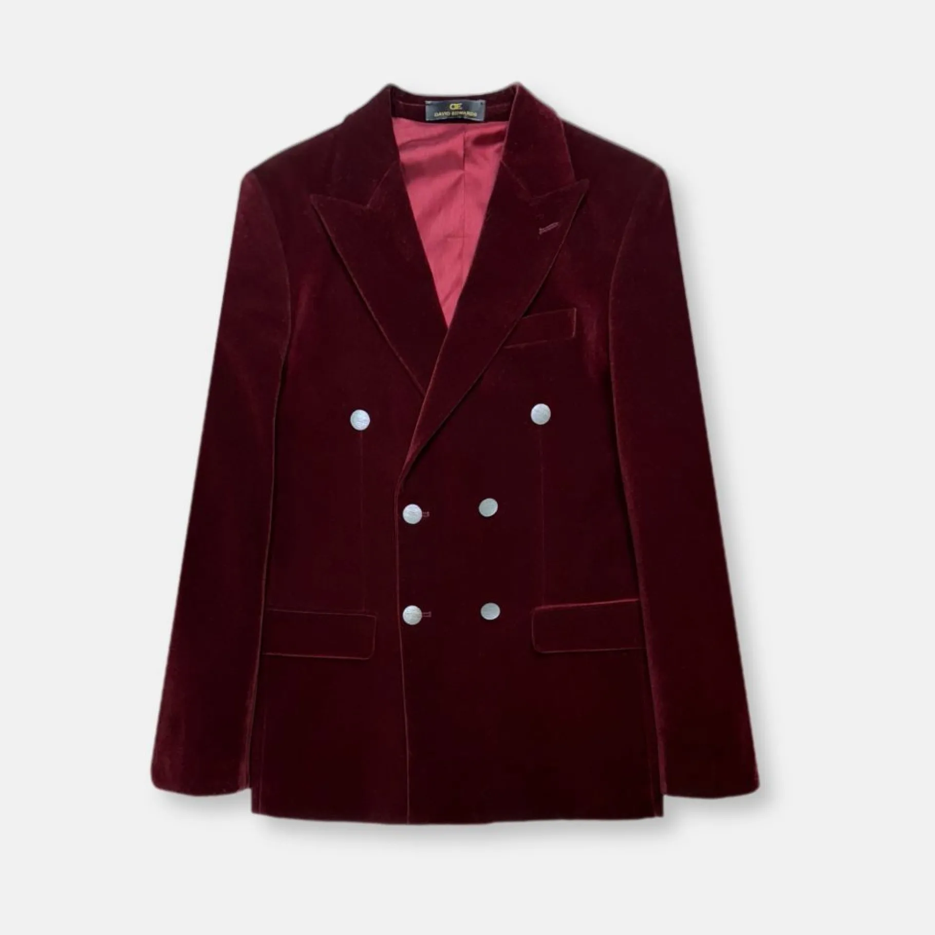 New Edition Fashion Damask Velvet Double Breasted Blazer> Blazers & Sportcoats