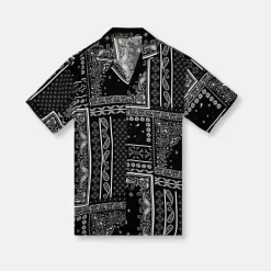 New Edition Fashion Damer Bandana Revere Collar Shirt> Button Downs