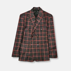 New Edition Fashion Darner Plaid Double Breasted Suit> Suits