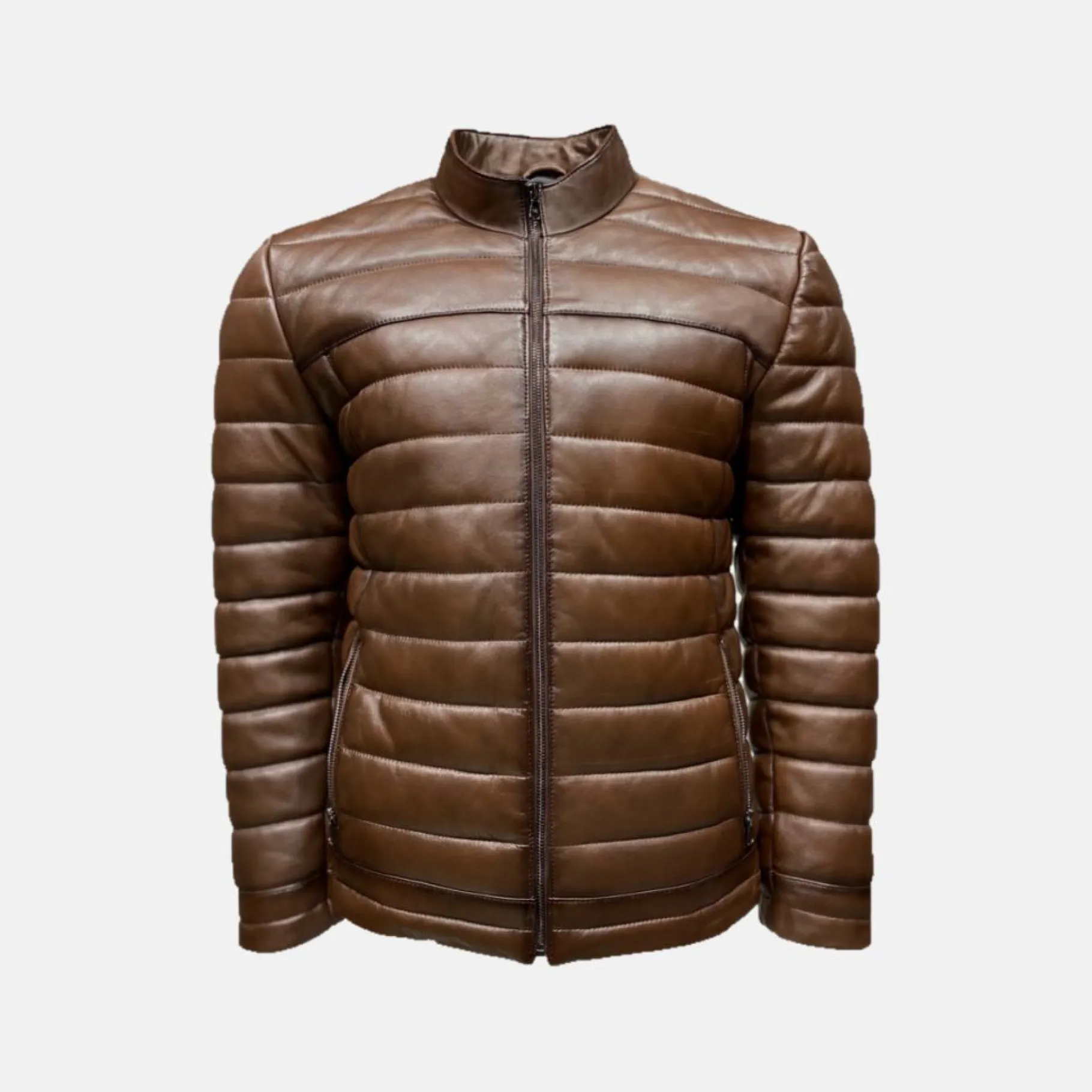 New Edition Fashion Darren Leather Puffer Jacket> Coats & Outerwear