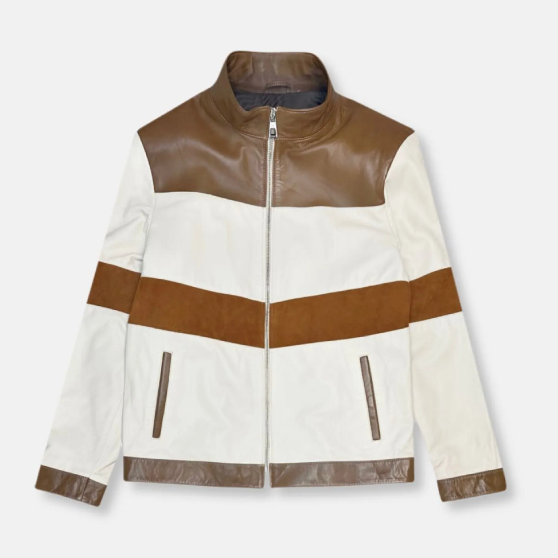 New Edition Fashion Daxton Patchwork Leather Biker Jacket> Coats & Outerwear