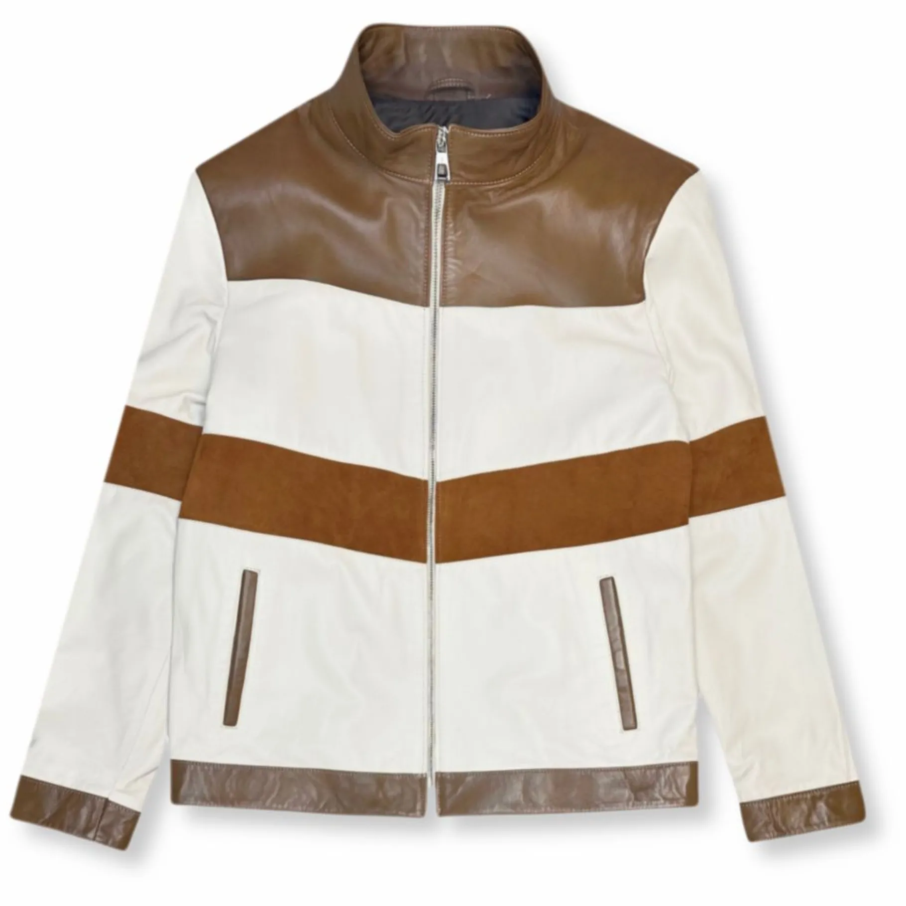 New Edition Fashion Daxton Patchwork Leather Biker Jacket> Coats & Outerwear