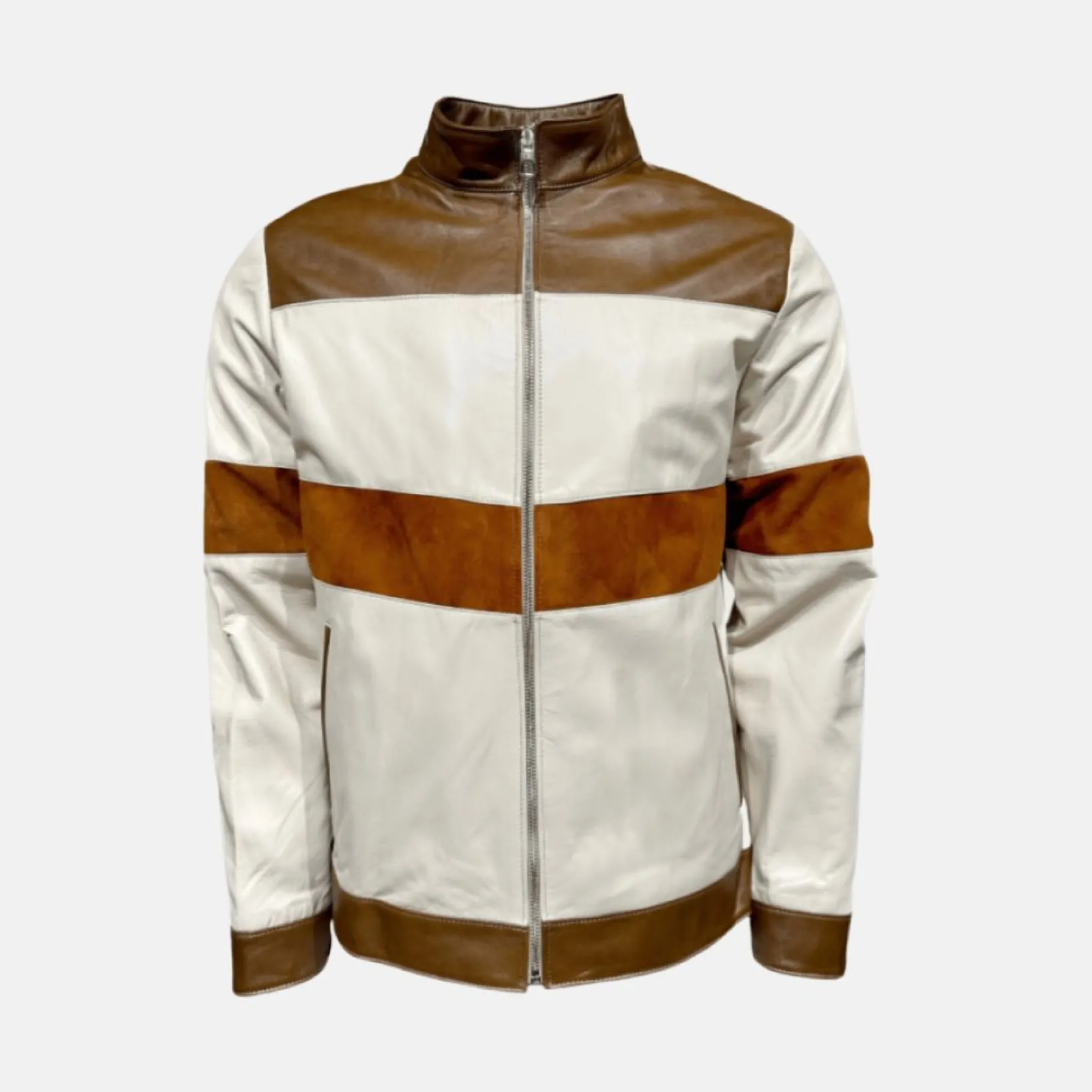 New Edition Fashion Daxton Patchwork Leather Biker Jacket> Coats & Outerwear