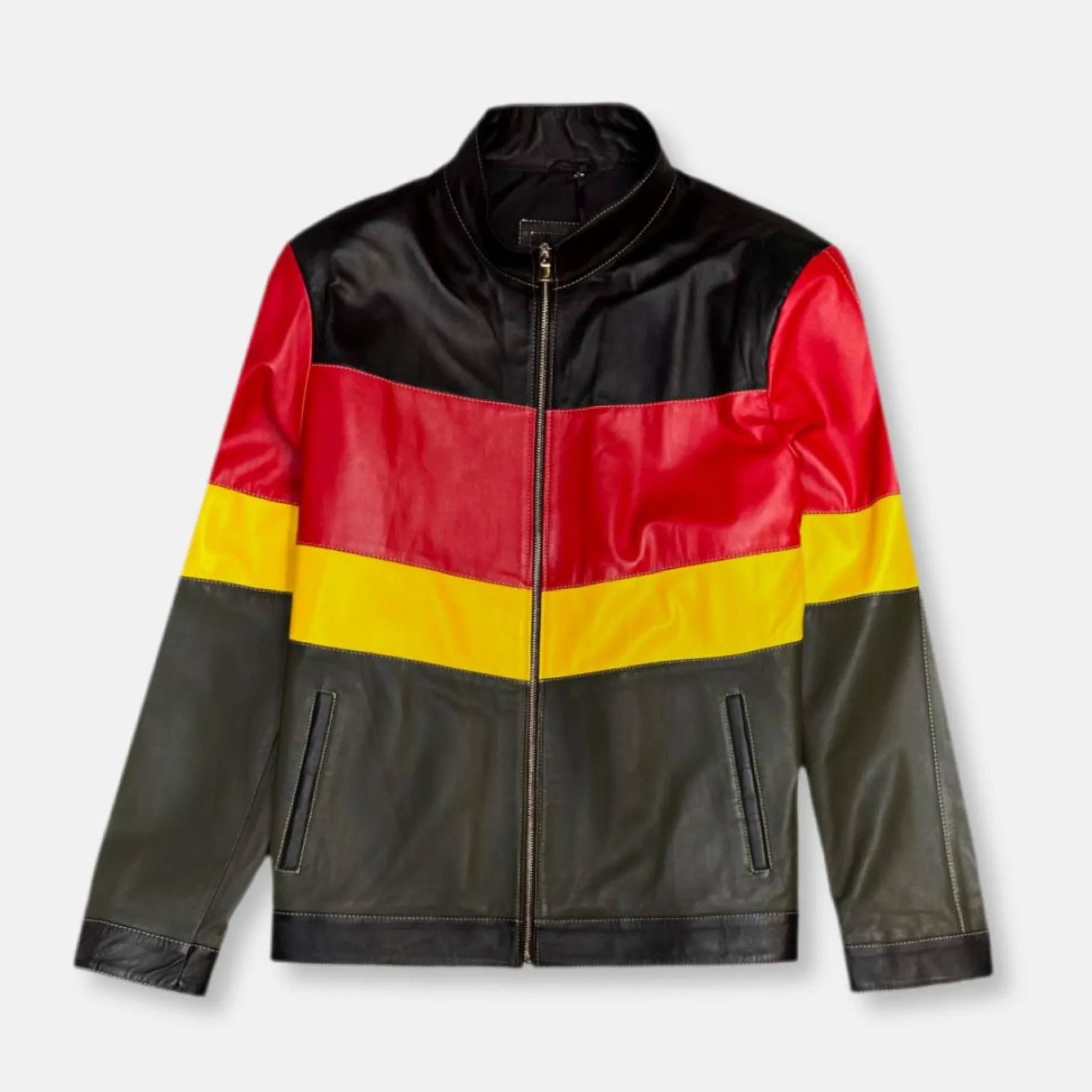 New Edition Fashion Daxton Patchwork Leather Biker Jacket> Coats & Outerwear