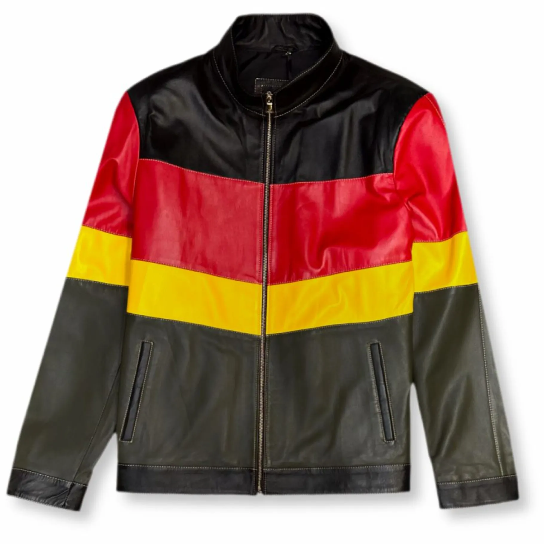 New Edition Fashion Daxton Patchwork Leather Biker Jacket> Coats & Outerwear
