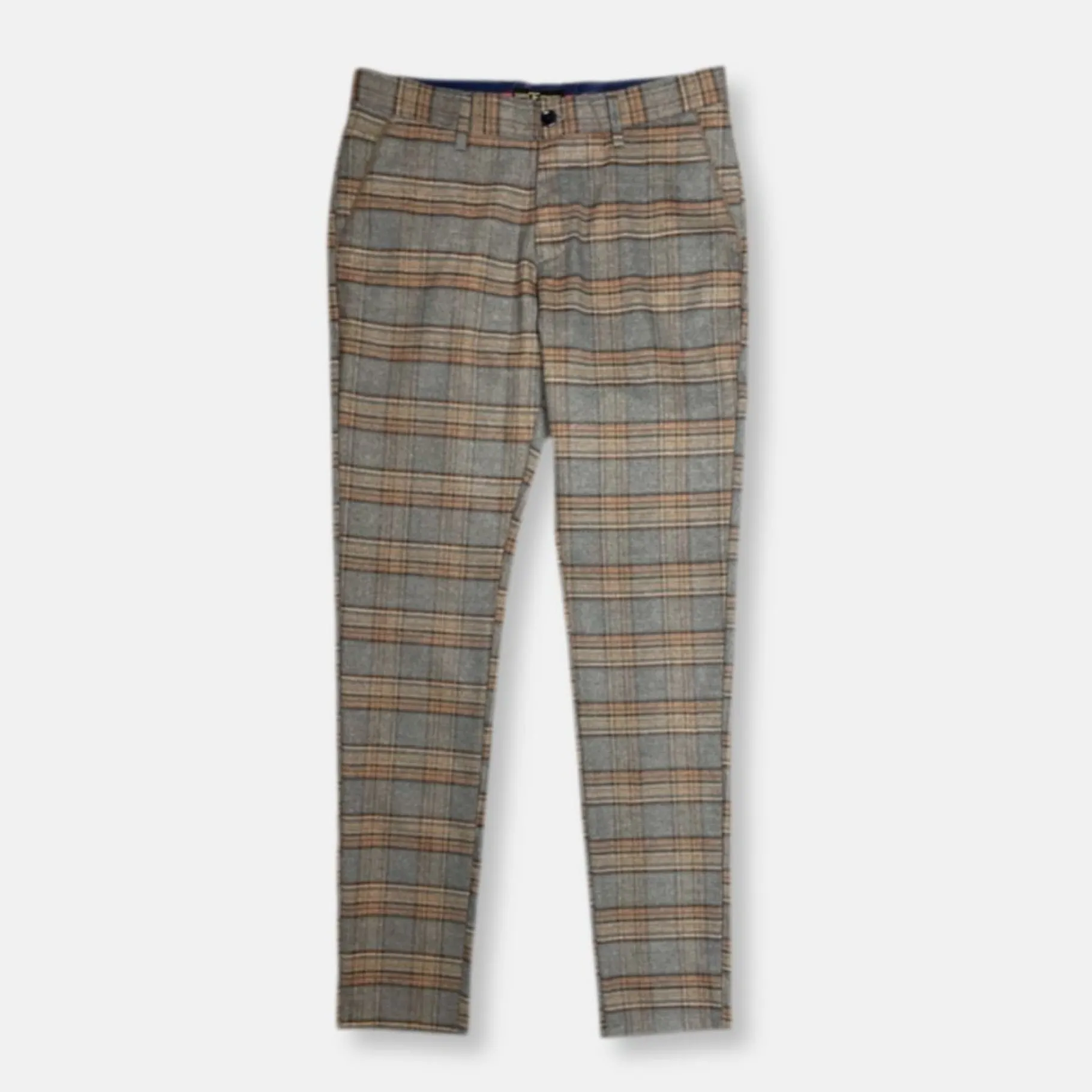New Edition Fashion Delmar Slim Fit Plaid Pants> Pants
