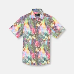 New Edition Fashion DeMario Short Sleeve Button Down> Button Downs