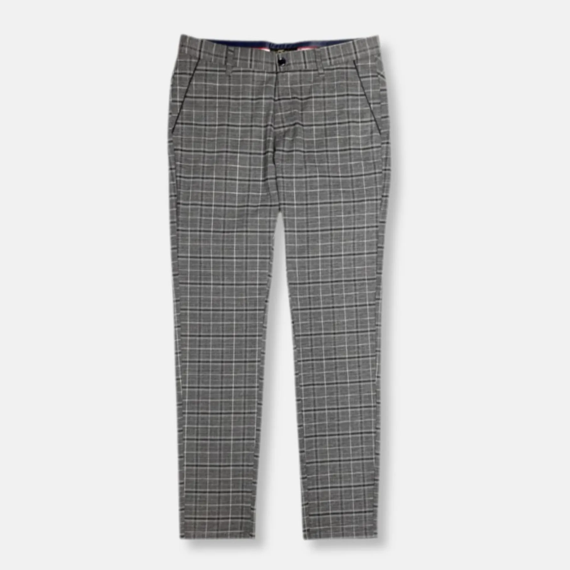 New Edition Fashion Denning Slim Fit Plaid Pants> Pants