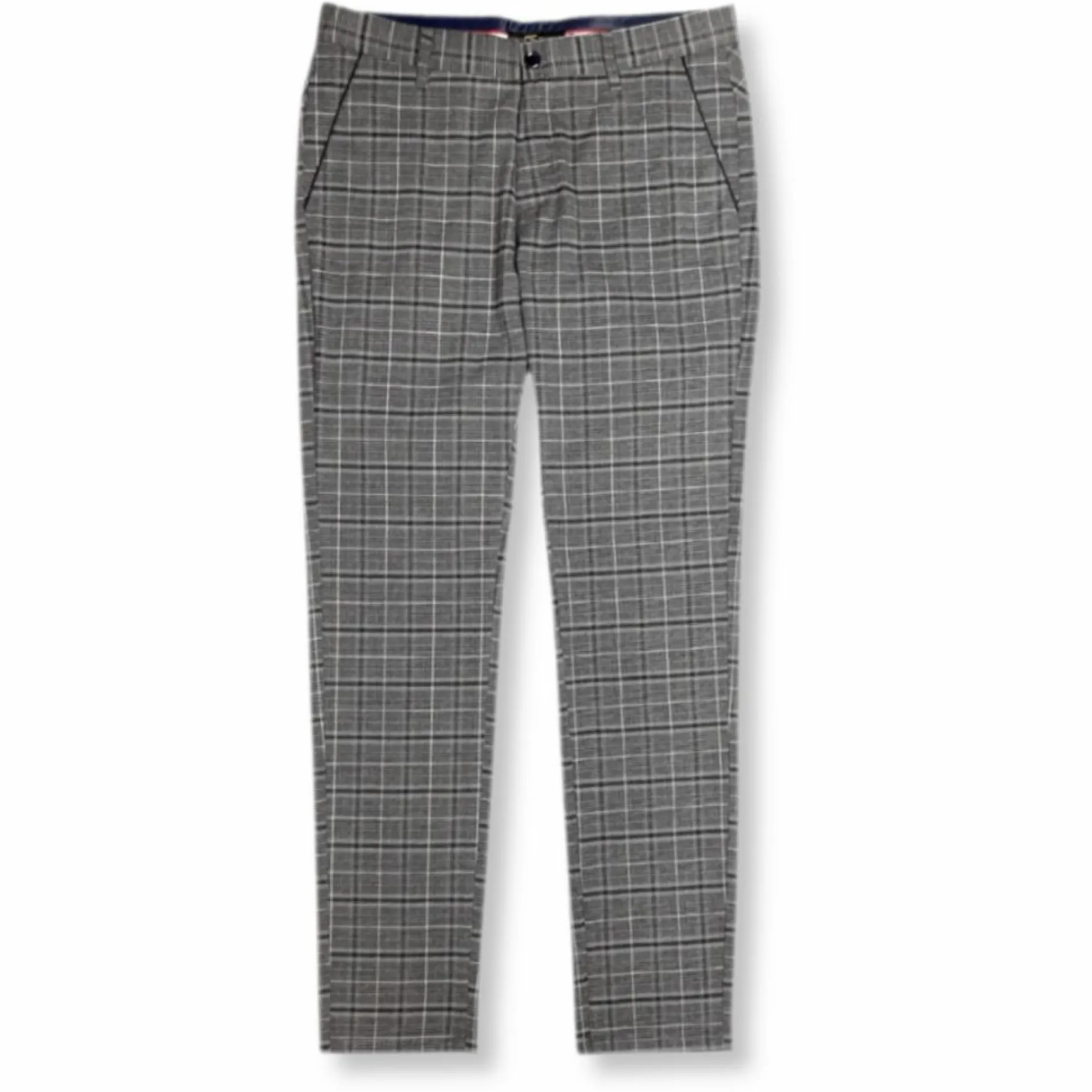 New Edition Fashion Denning Slim Fit Plaid Pants> Pants