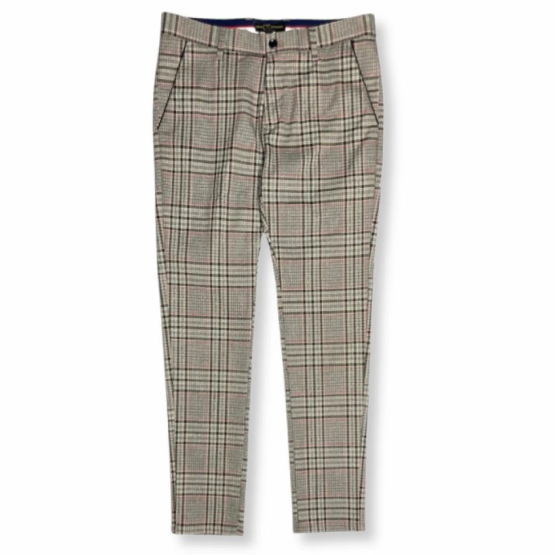 New Edition Fashion Densley Slim Fit Plaid Pants> Dress Pants