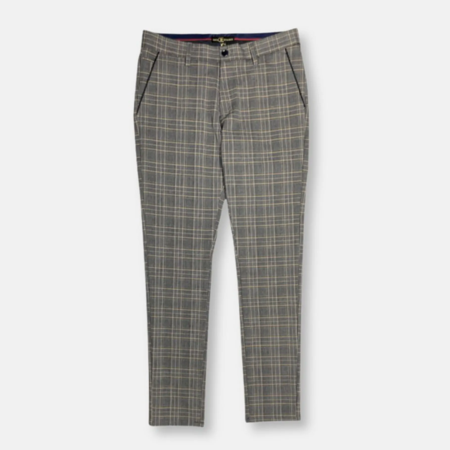 New Edition Fashion Denson Slim Fit Plaid Pants> Pants