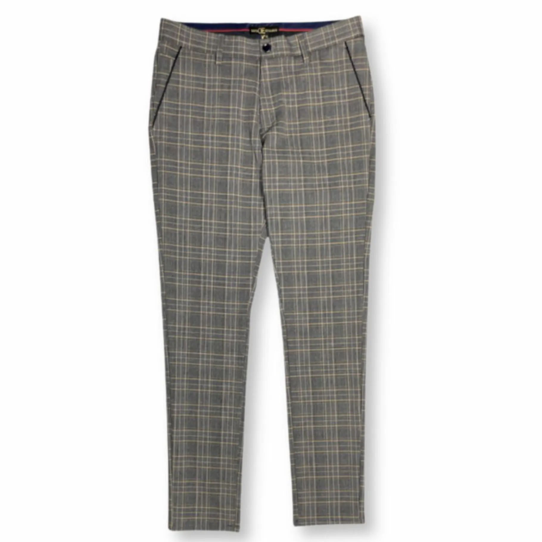 New Edition Fashion Denson Slim Fit Plaid Pants> Pants