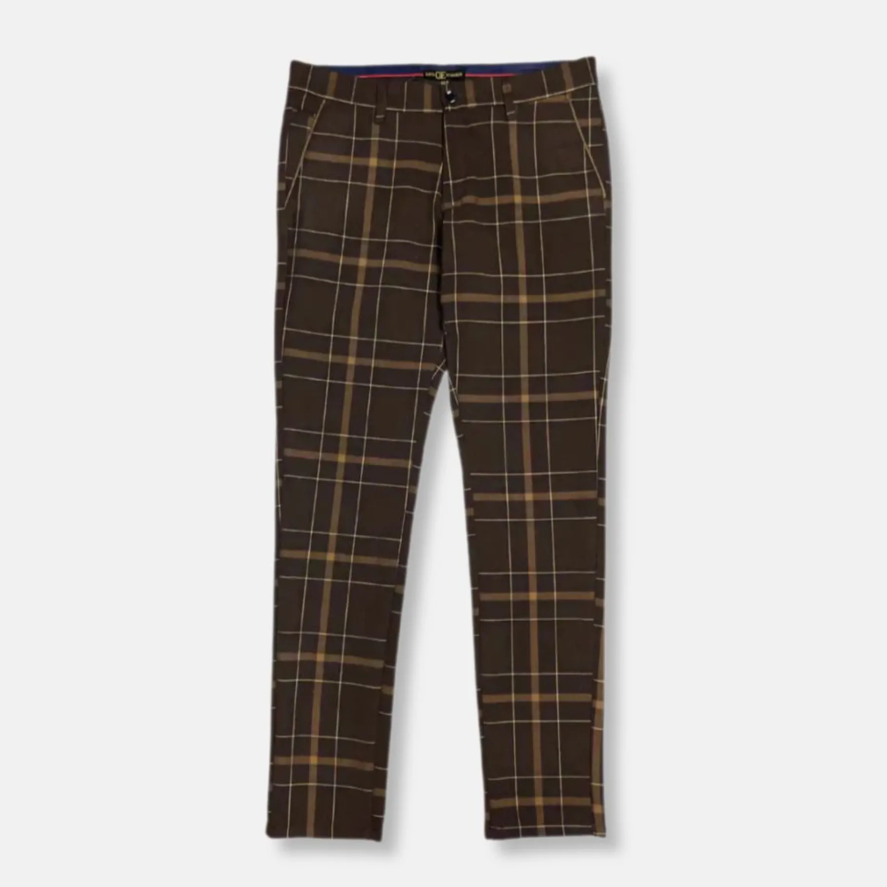 New Edition Fashion Derington Slim Fit Plaid Pants> Dress Pants