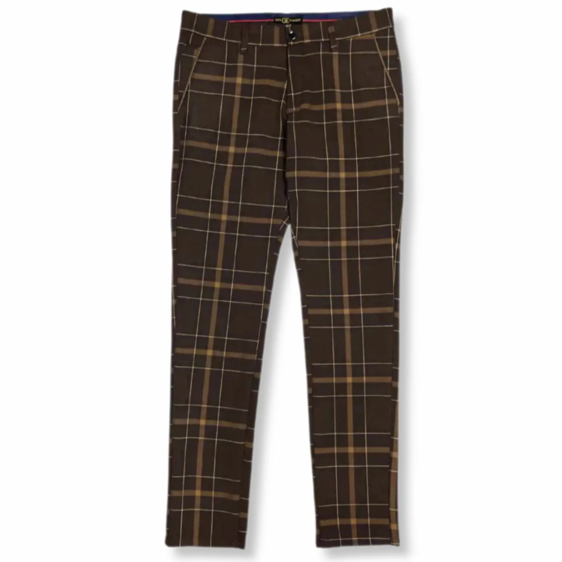New Edition Fashion Derington Slim Fit Plaid Pants> Dress Pants