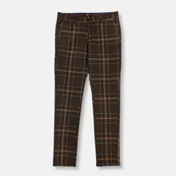 New Edition Fashion Derington Slim Fit Plaid Pants> Pants