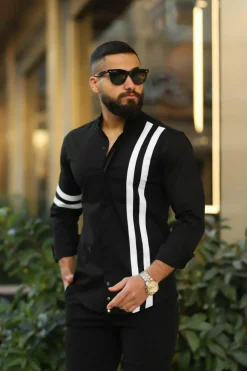 New Edition Fashion Devos Banded Collar Shirt><noscript><img width=