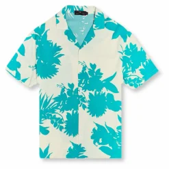New Edition Fashion Dobby Tropical Resort Revere Collar Shirt> Button Downs