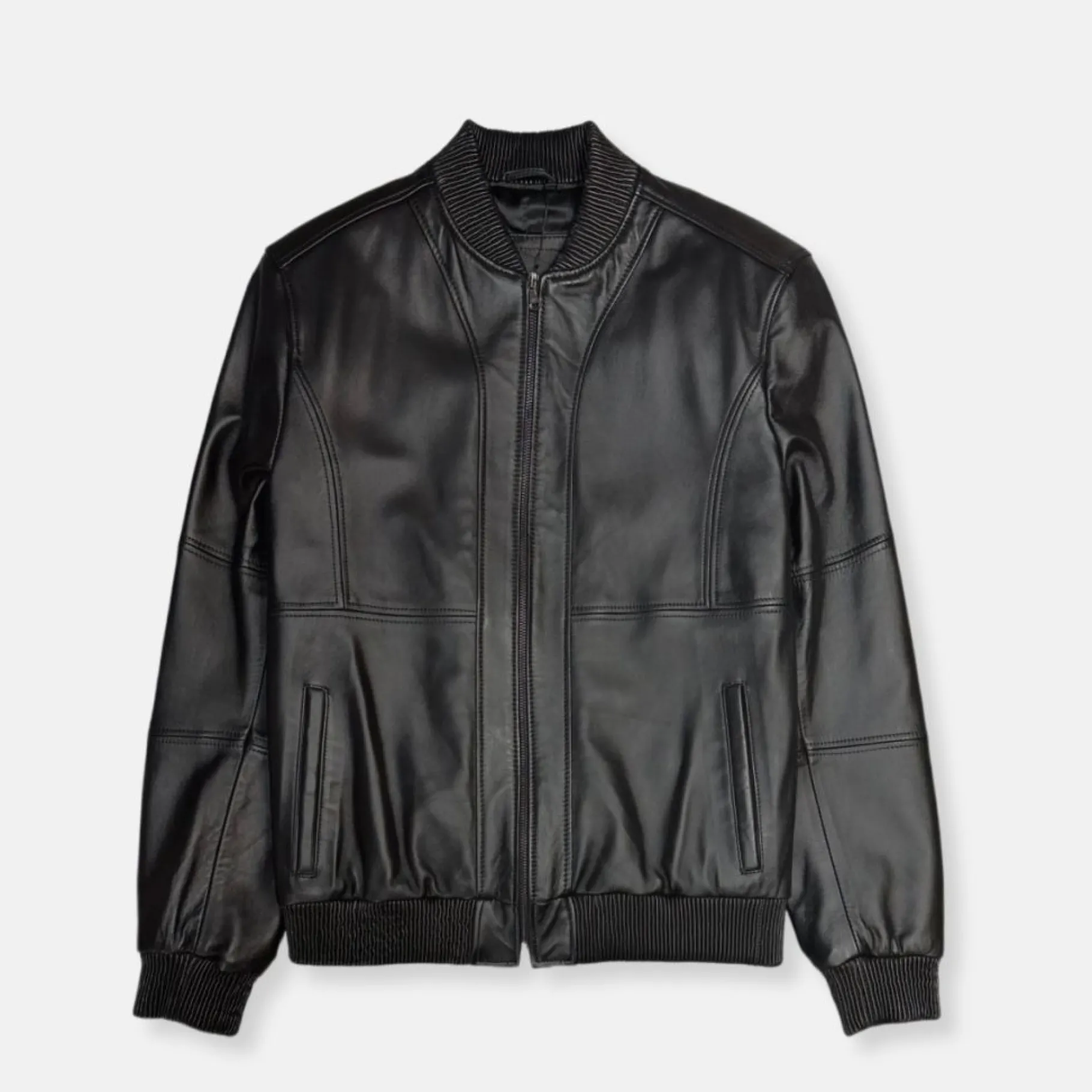 New Edition Fashion Domingo Leather Bomber Jacket> Coats & Outerwear