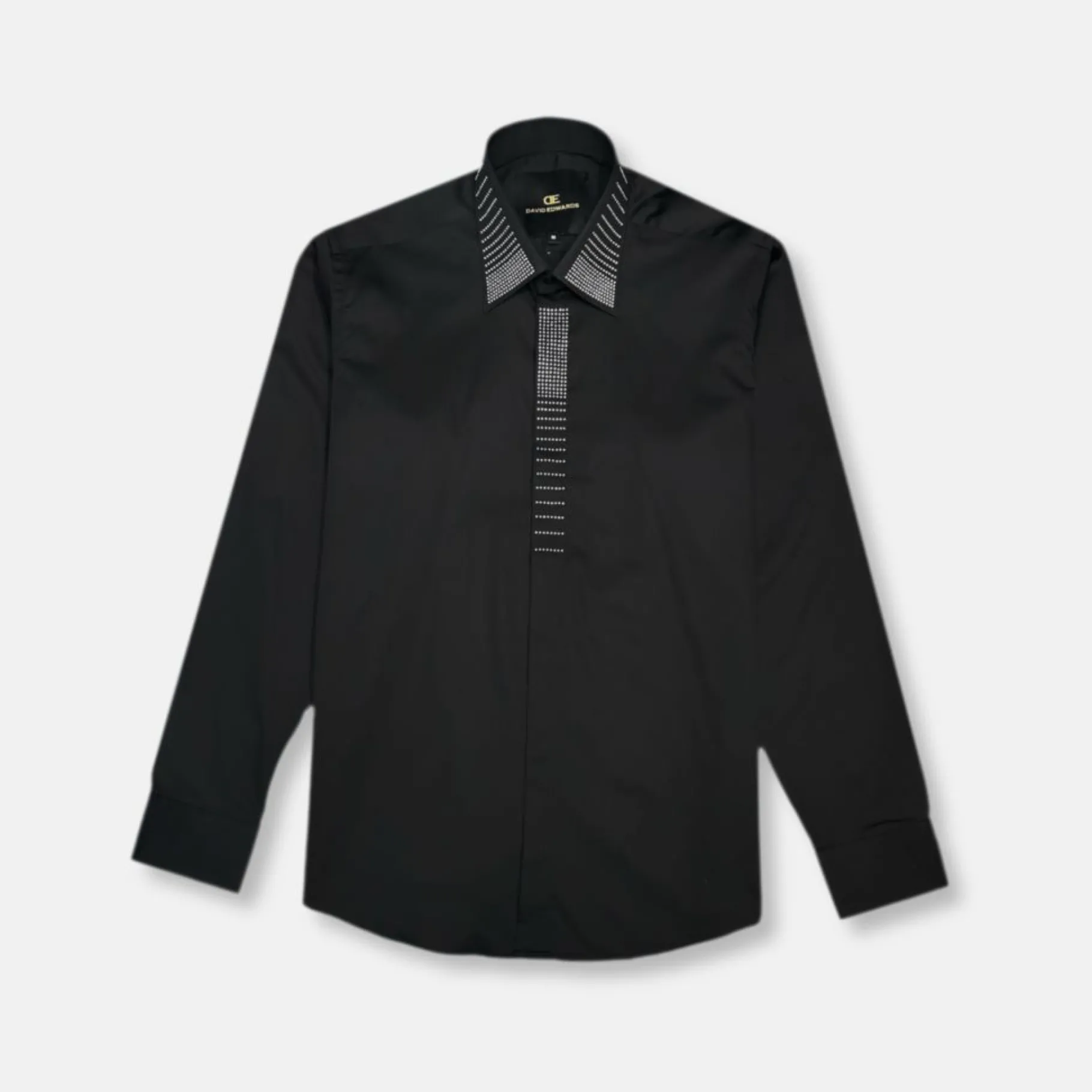 New Edition Fashion Dowson Long Sleeve Rhinestone Shirt> Dress Shirts