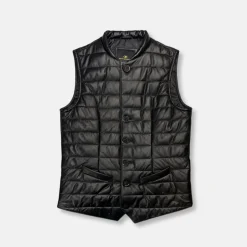New Edition Fashion Driver Leather Puffer Vest> Coats & Outerwear