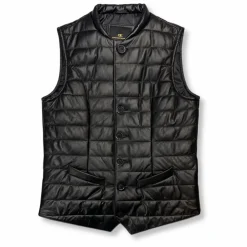 New Edition Fashion Driver Leather Puffer Vest> Coats & Outerwear