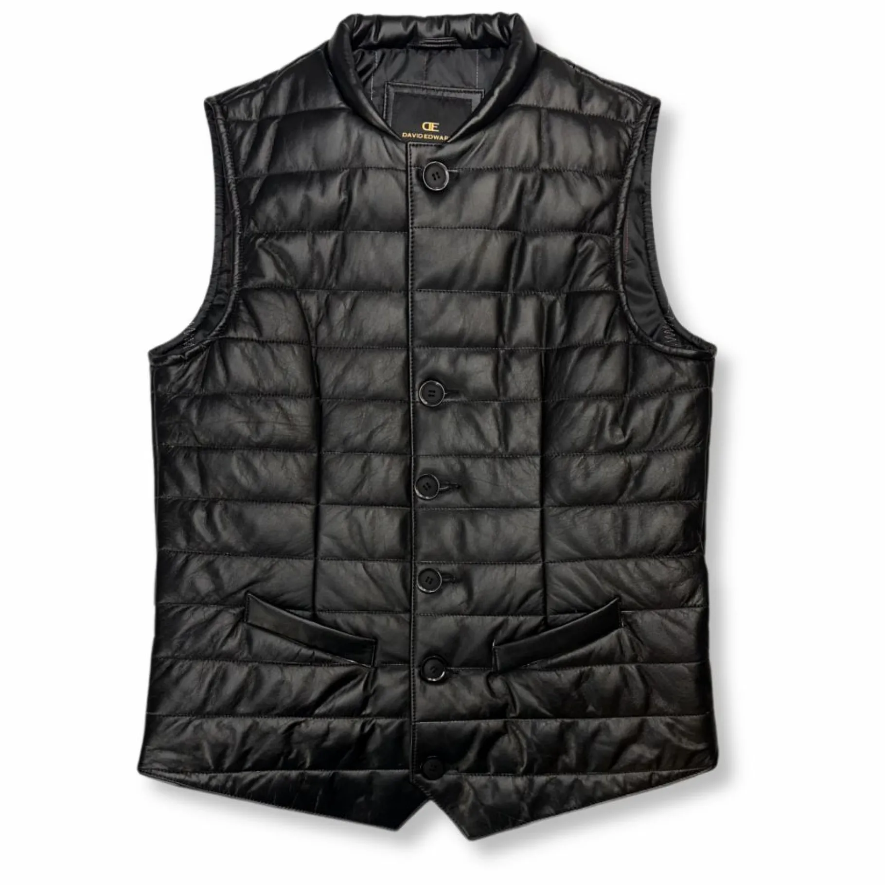 New Edition Fashion Driver Leather Puffer Vest> Vests