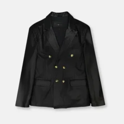 New Edition Fashion Dunning Double Breasted Leather Blazer> Blazers & Sportcoats