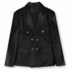 New Edition Fashion Dunning Double Breasted Leather Blazer> Coats & Outerwear