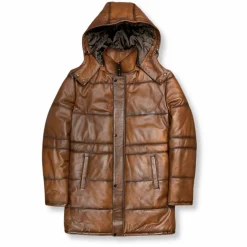 New Edition Fashion Durango Long Puffer Leather Jacket> Coats & Outerwear