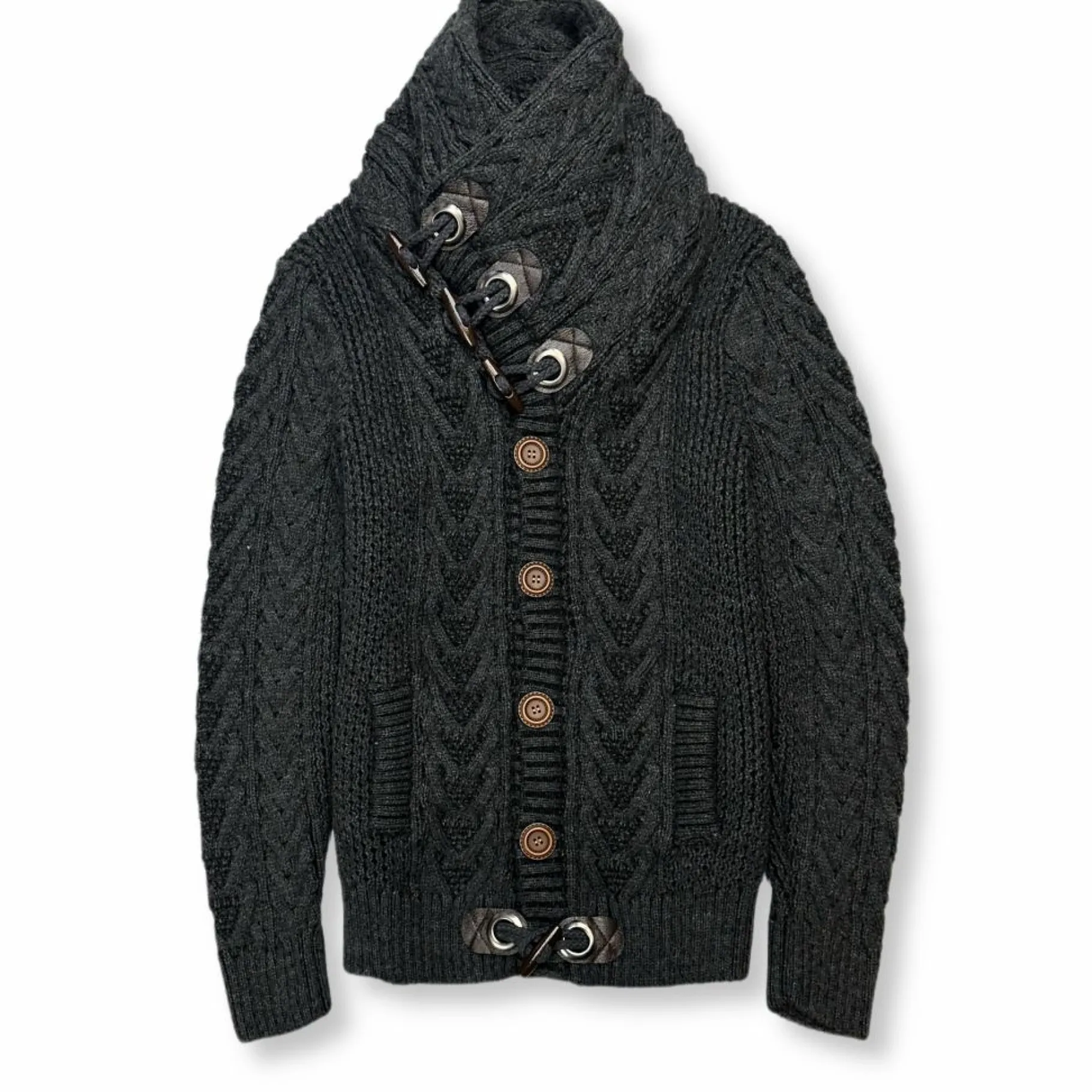 New Edition Fashion Dwight Cable Knit Button-Up Sweater> Sweaters