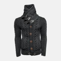 New Edition Fashion Dwight Cable Knit Button-Up Sweater><noscript><img width=