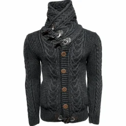 New Edition Fashion Dwight Cable Knit Button-Up Sweater><noscript><img width=
