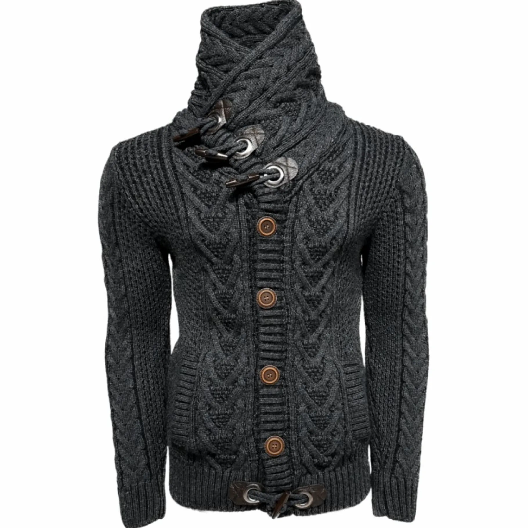 New Edition Fashion Dwight Cable Knit Button-Up Sweater> Sweaters