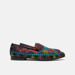 New Edition Fashion Fisher Embroidered Slip On Dress Shoes> Formal Shoes