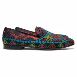 New Edition Fashion Fisher Embroidered Slip On Dress Shoes> Formal Shoes