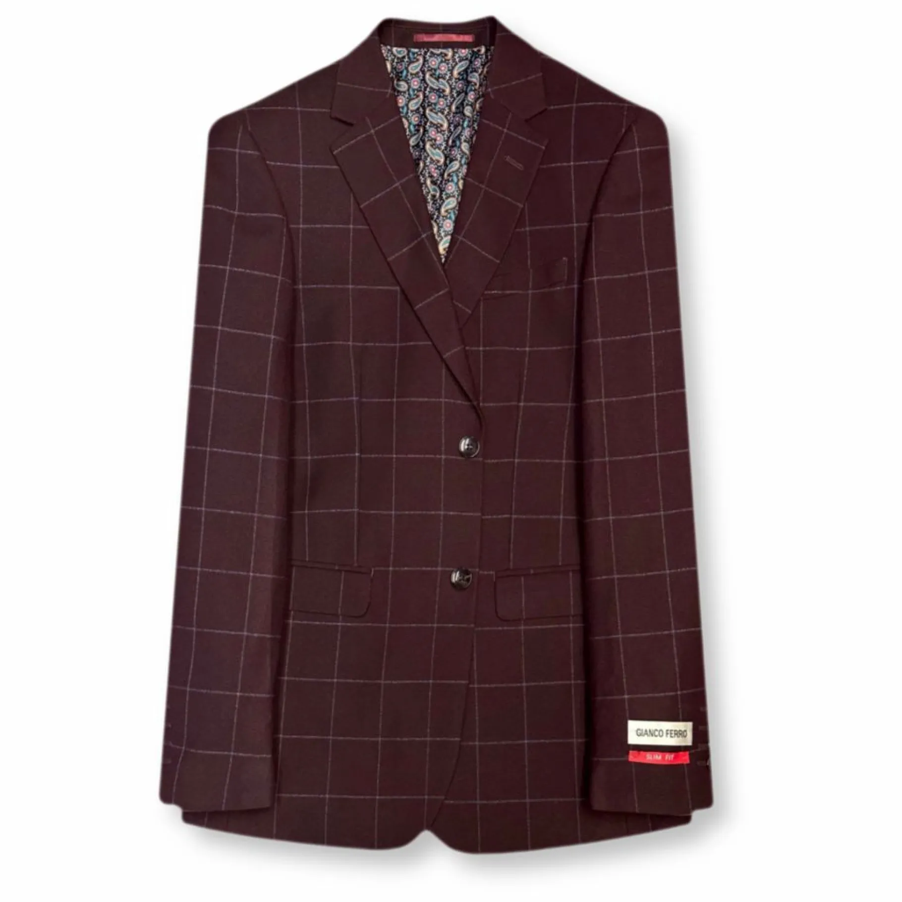 New Edition Fashion Gerard Slim Windowpane Suit> Suits