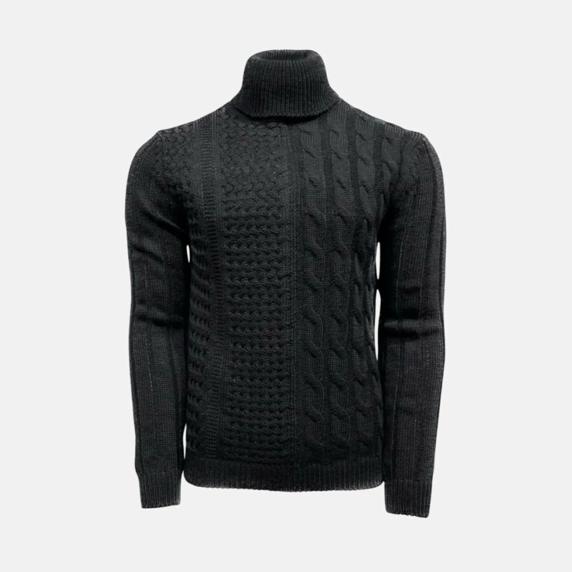 New Edition Fashion Maglia Cable Knit Turtleneck Sweater> Sweaters