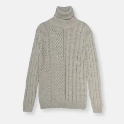 New Edition Fashion Maglia Cable Knit Turtleneck Sweater> Sweaters