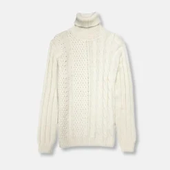 New Edition Fashion Maglia Cable Knit Turtleneck Sweater> Sweaters
