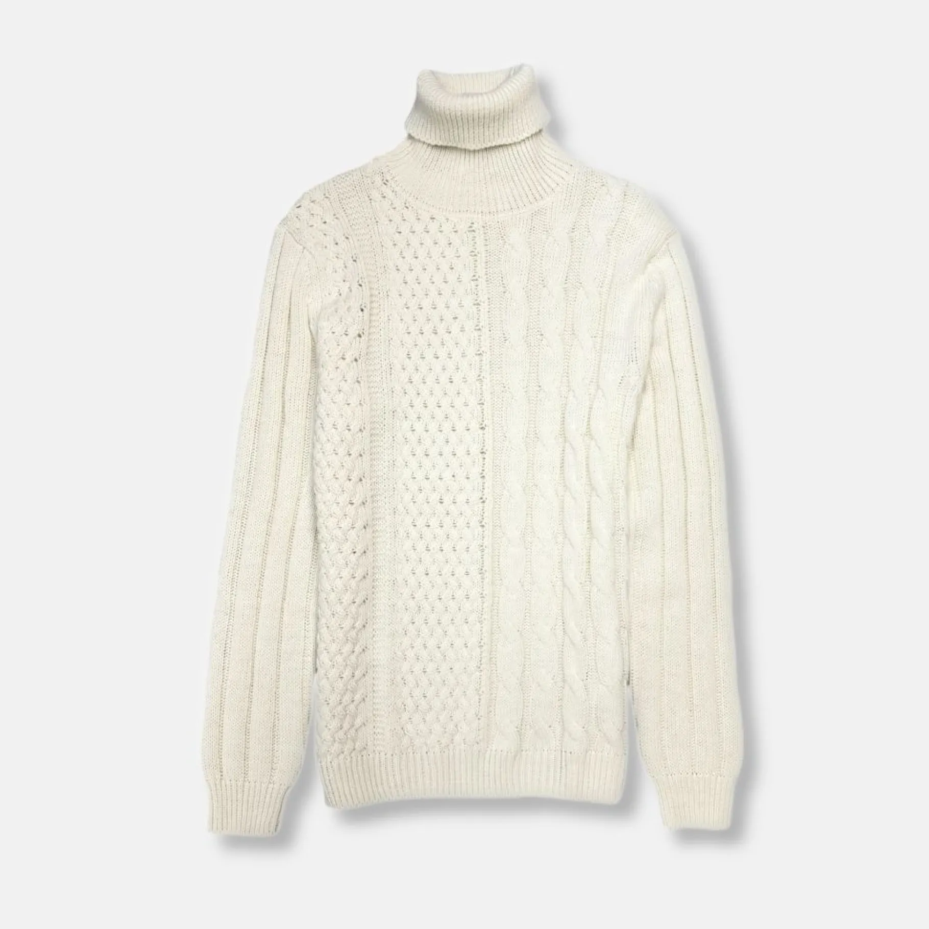New Edition Fashion Maglia Cable Knit Turtleneck Sweater> Sweaters