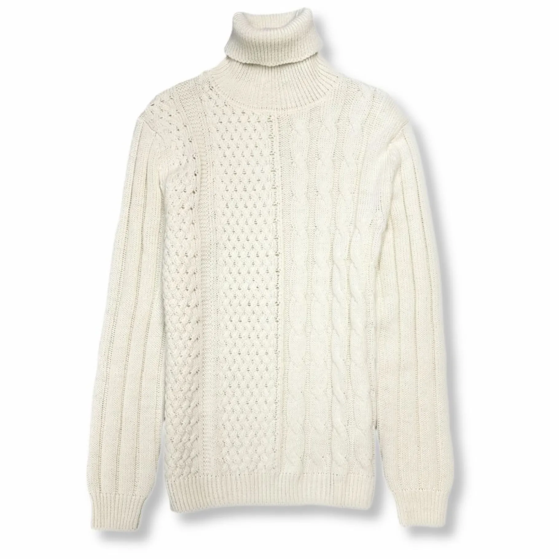 New Edition Fashion Maglia Cable Knit Turtleneck Sweater> Sweaters