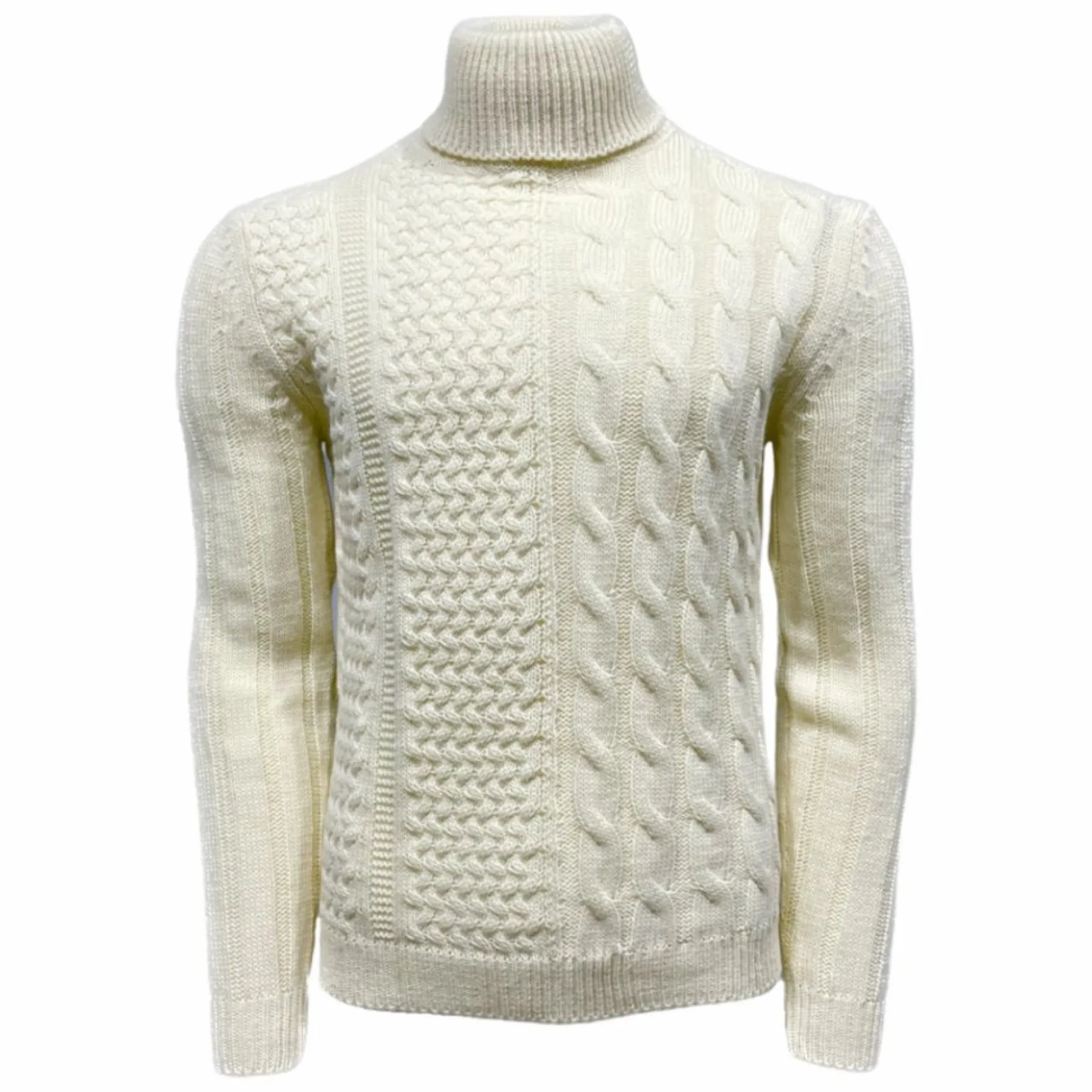 New Edition Fashion Maglia Cable Knit Turtleneck Sweater> Sweaters