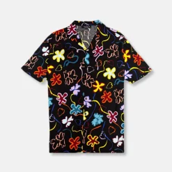 New Edition Fashion Teague Tropical Resort Revere Collar Shirt> Button Downs