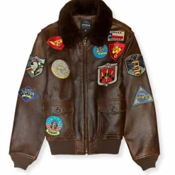 New Edition Fashion “Top Gun" G-1 Flight Leather Jacket> Coats & Outerwear