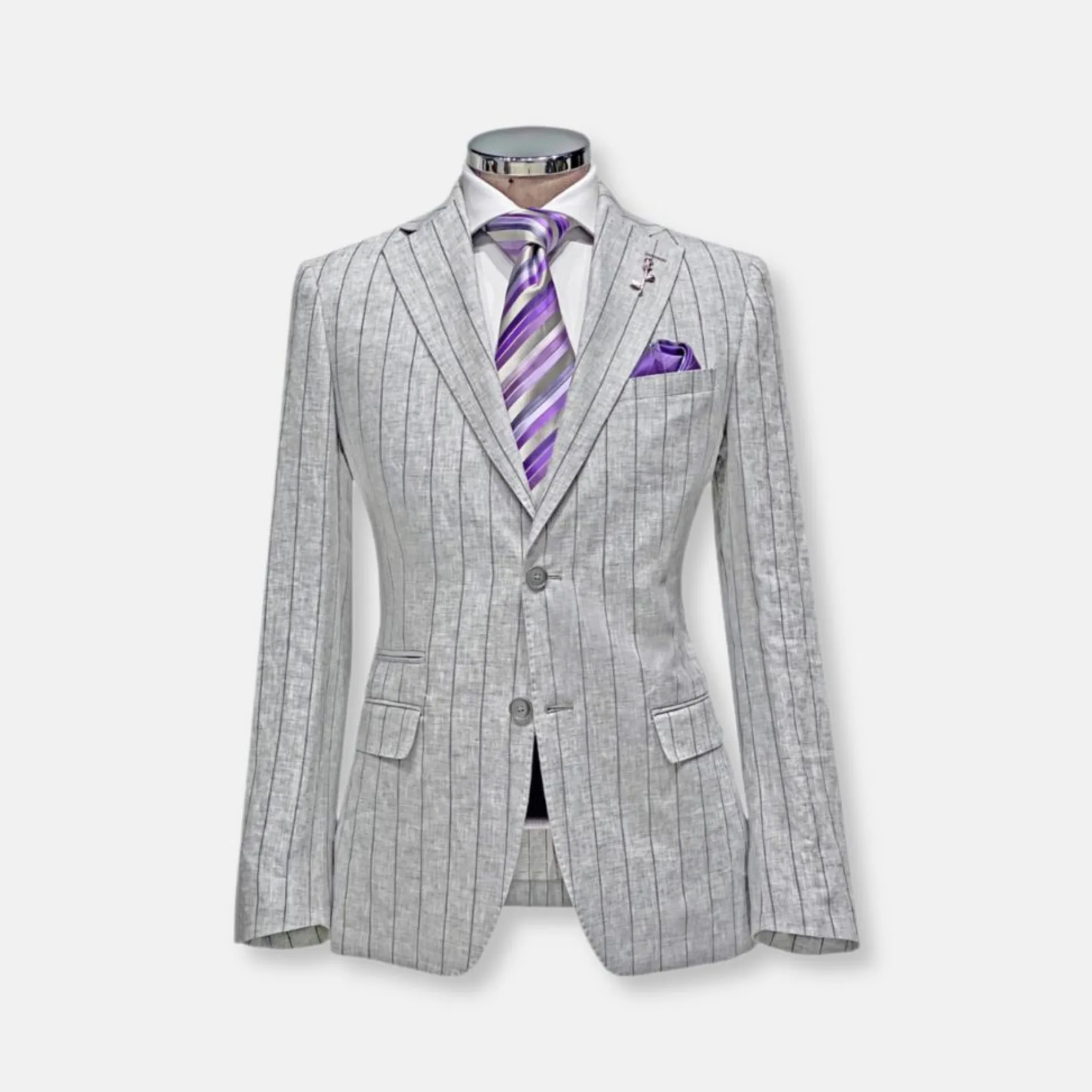 New Edition Fashion Veritable Pencil Stripe Suit> Suits