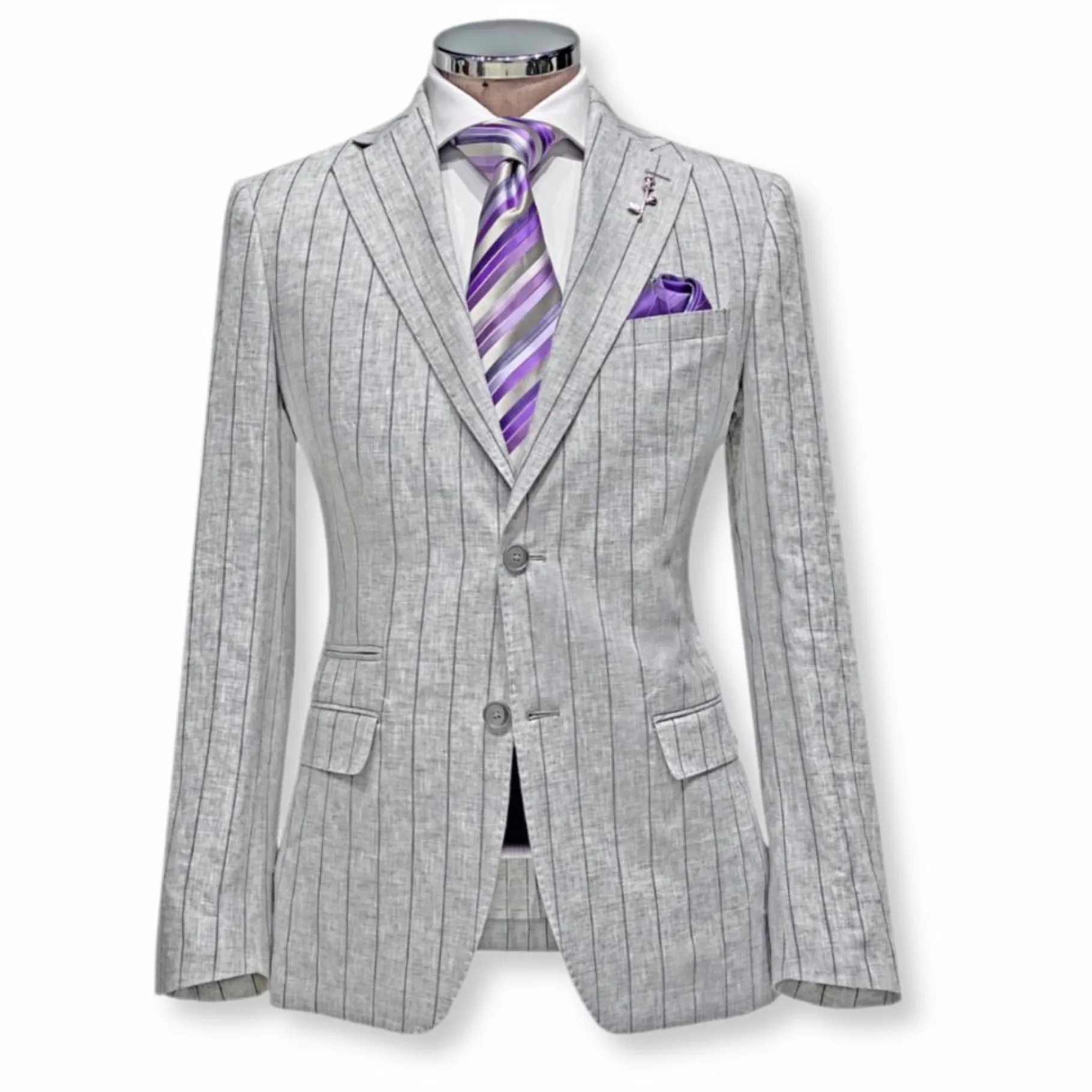 New Edition Fashion Veritable Pencil Stripe Suit> Suits