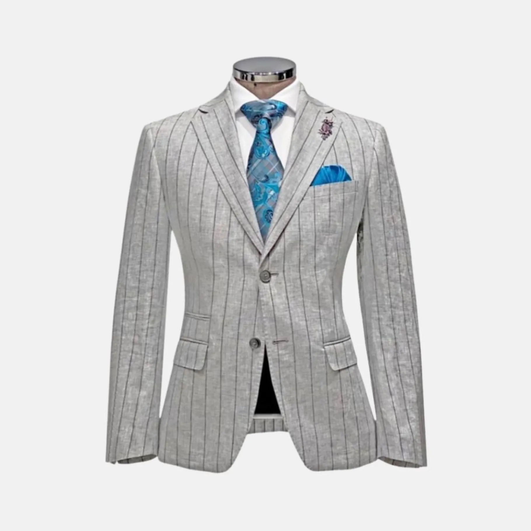 New Edition Fashion Veritable Pencil Stripe Suit> Suits